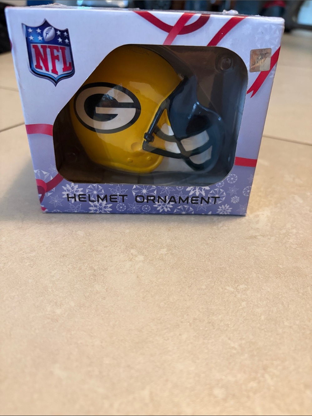 NFL Green Bay Packers Yellow and Green Mini Helmet Ornament
